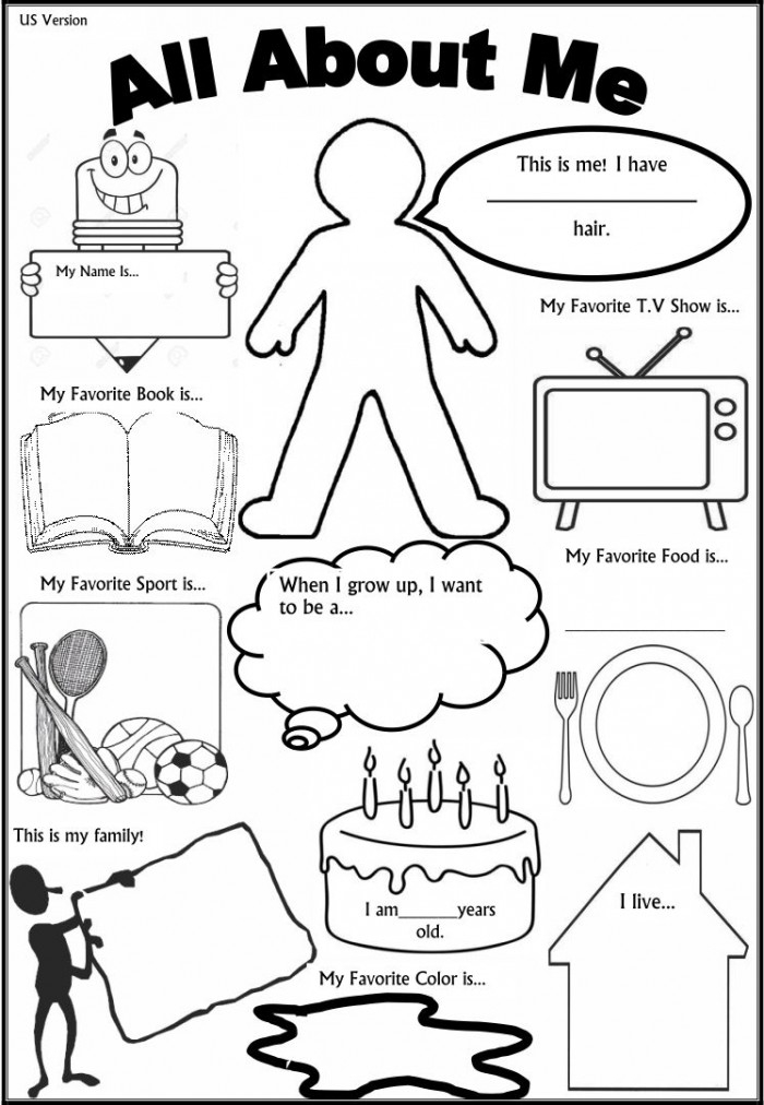 All About Me Report Worksheets 99Worksheets