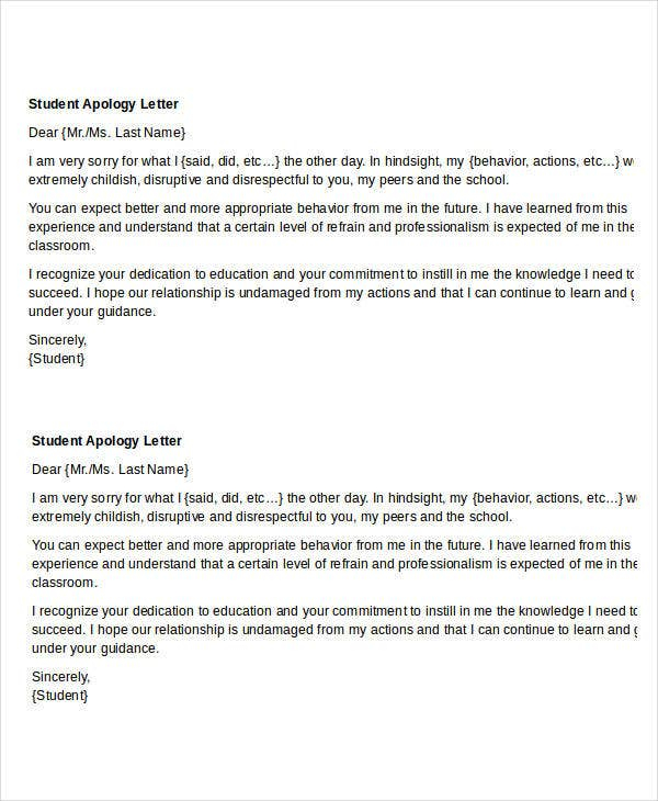 Apology Letter Template 9 Free Word PDF Documents Download Free