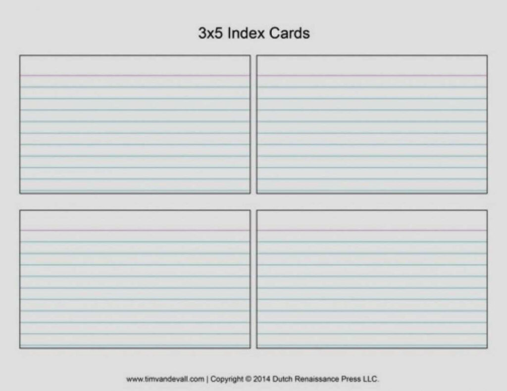 Avery Index Card Template 4X6 Cards Design Templates