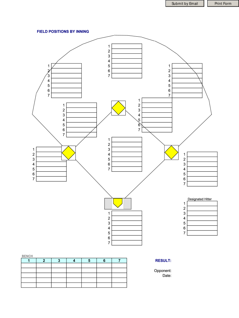 Baseball Position Chart Fill Online Printable Fillable Blank