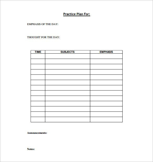 Basketball Practice Plan Template 3 Free Word Pdf Excel Documents