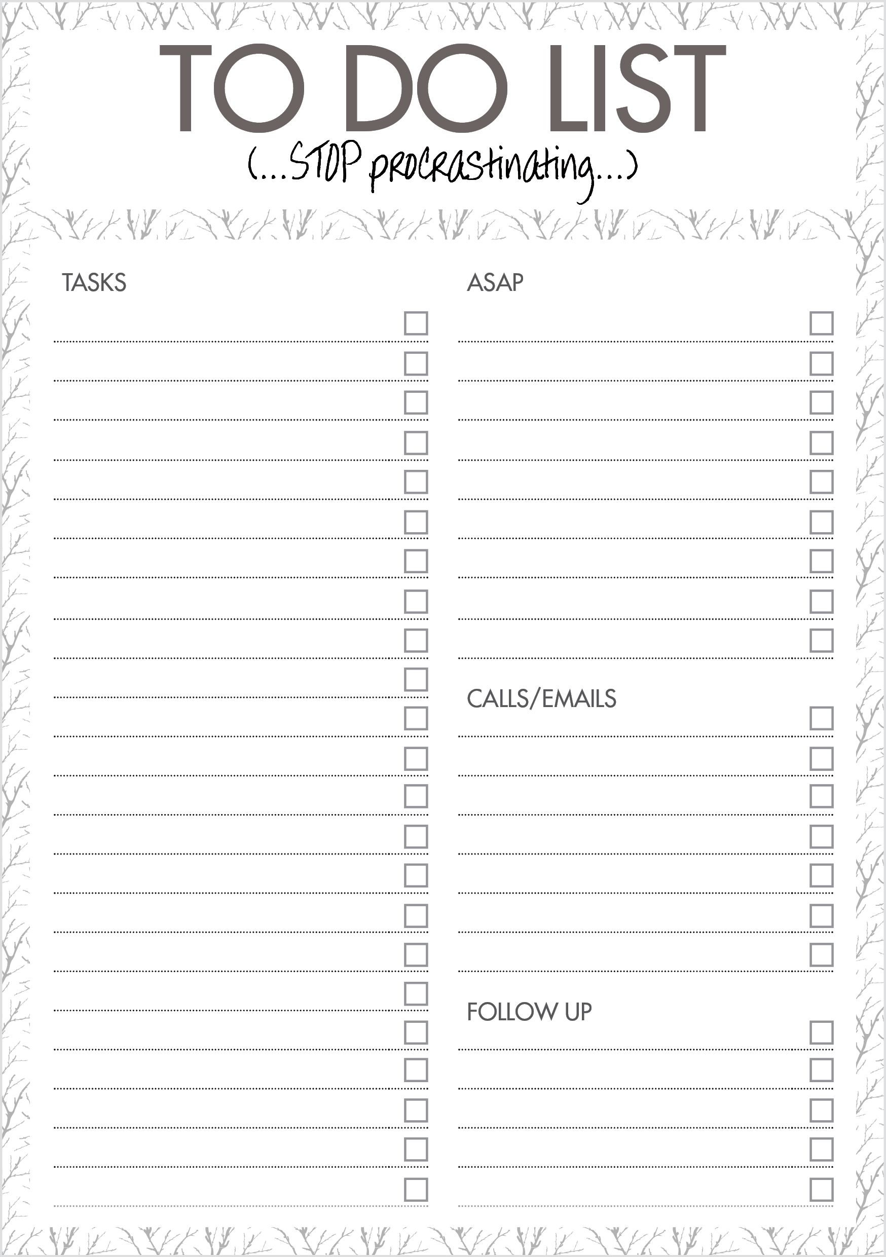Best To Do List Template To Do List Template Rochelle Stone 