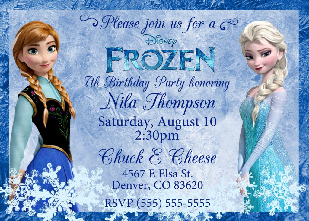 Birthday Invitation Frozen Birthday Invitations Free Invitati