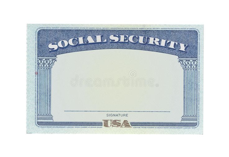 Blank Social Security Card Isolated On White Background ad