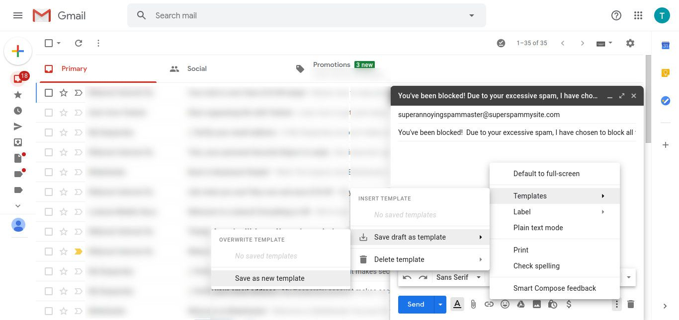 Block A Sender And Let Them Know You Did In Gmail