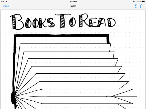 Bullet Journal Layout For A books To Read List Printable Or For Use 