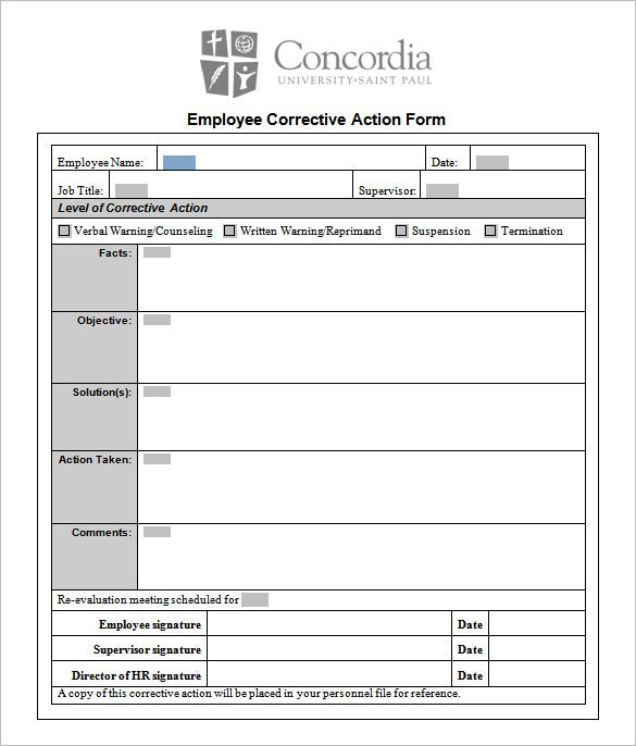 Corrective Action Plan Template 22 Free Word Excel PDF Apple