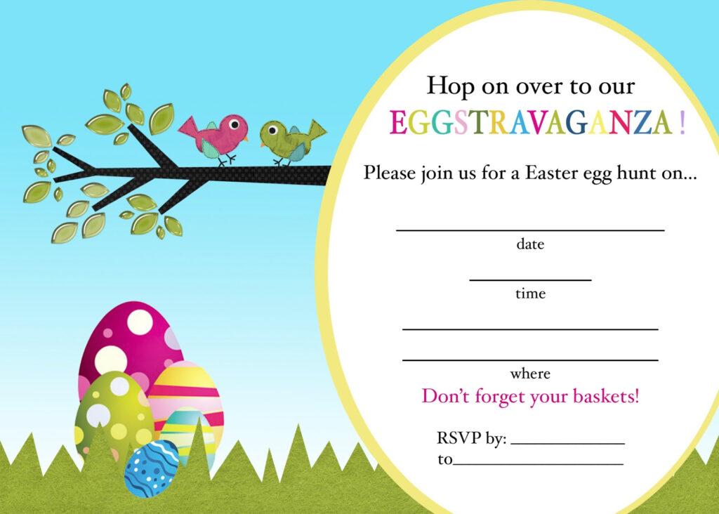 Creatively Quirky At Home FREE Easter Egg Hunt Printable Invitations