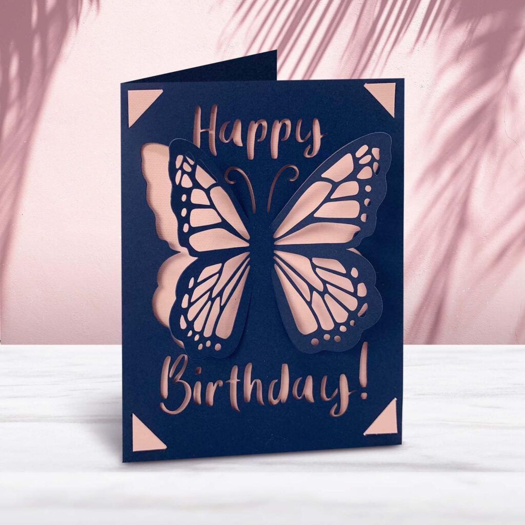 Cricut Joy Butterfly Pop Up Card Template SVG File Instant Download