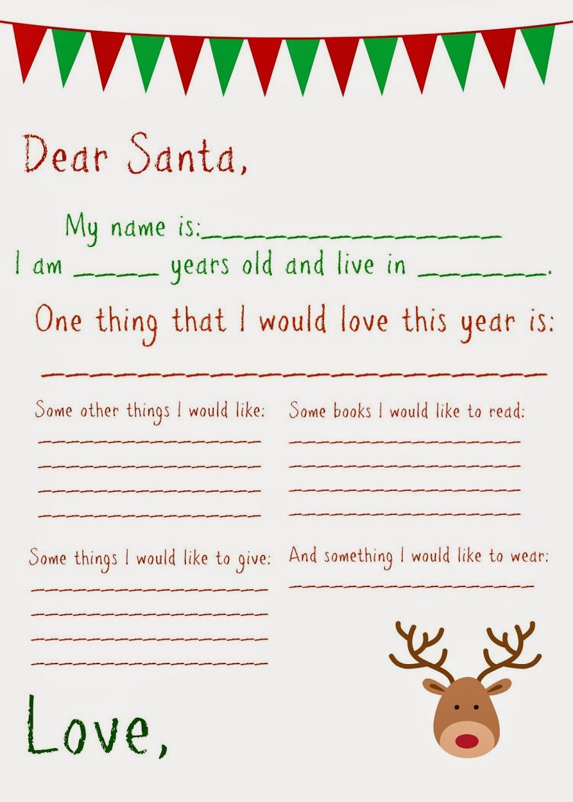 Dear Santa Letter Free Printable The Chirping Moms Christmas