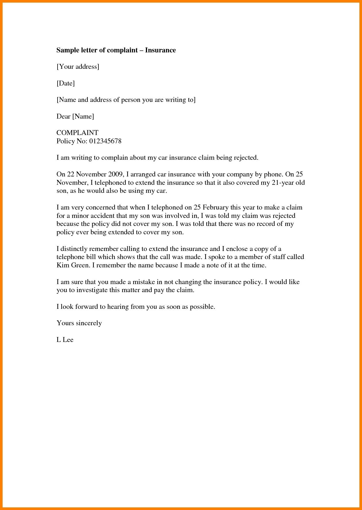 Defamation Of Character Letter Template Samples Letter Template 