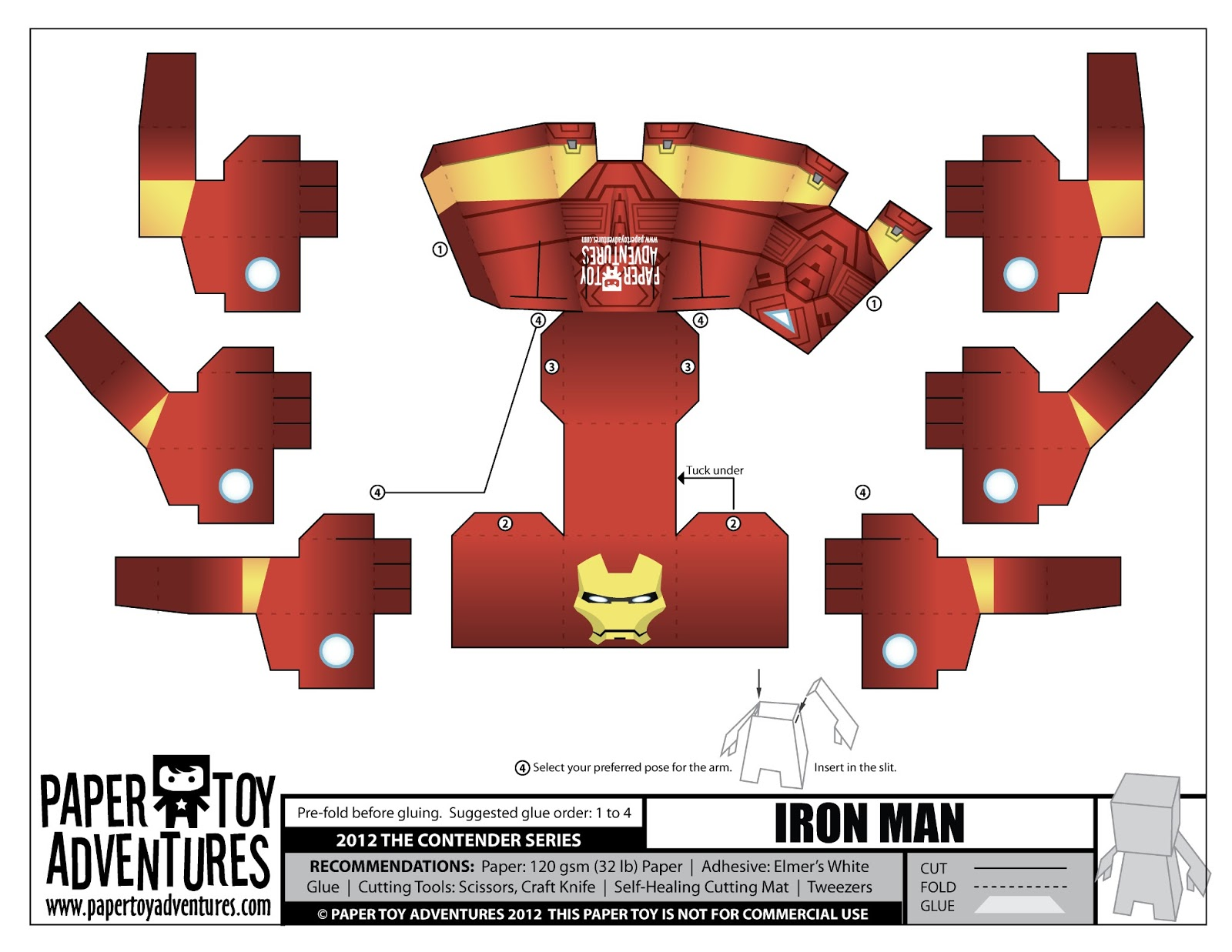 Demon Works One Page Papercraft Templates