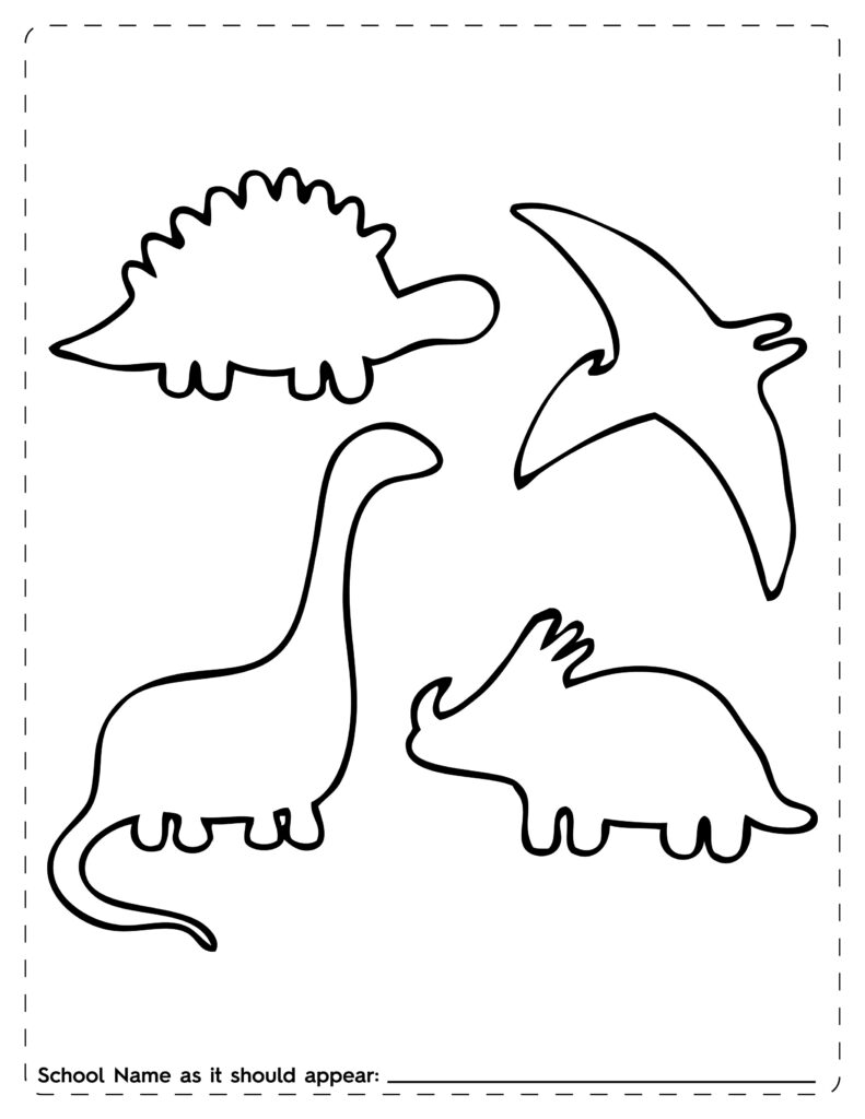 Dinosaur Outline Template Cliparts co