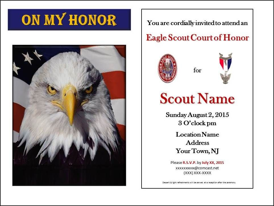 Eagle Scout Invitations Templates Free Eagle Scout Invitation 