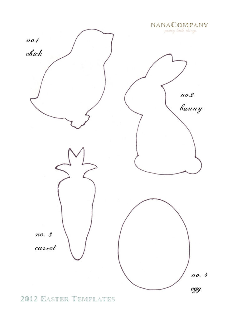 Early Play Templates Free Easter Animal Templates