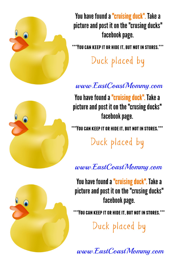 East Coast Mommy Cruising Ducks