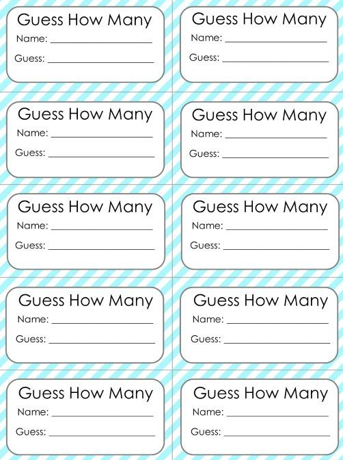 Easy Baby Shower Guess How Many Game Free Baby Shower Games Free