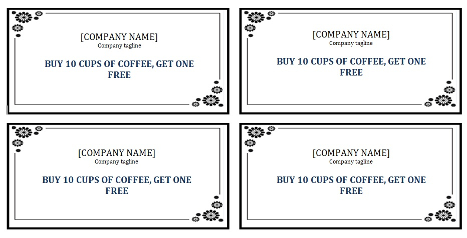 Editable Punch Card Template MS Word Excel TMP