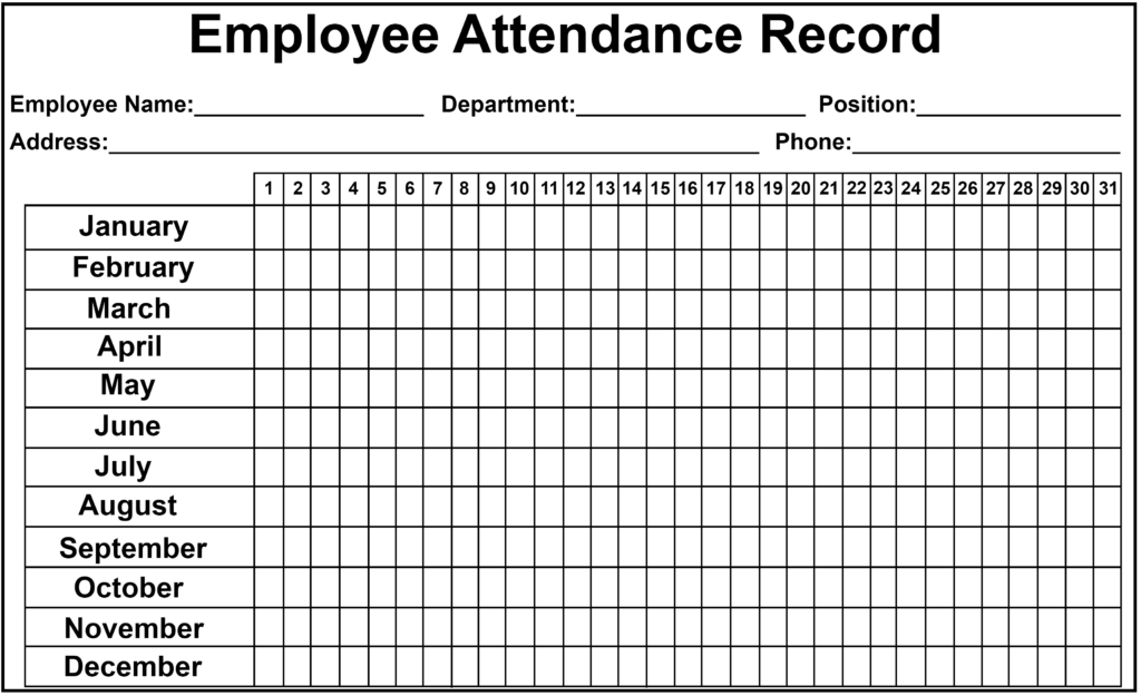 Employee Attendance Tracker Sheet 2022