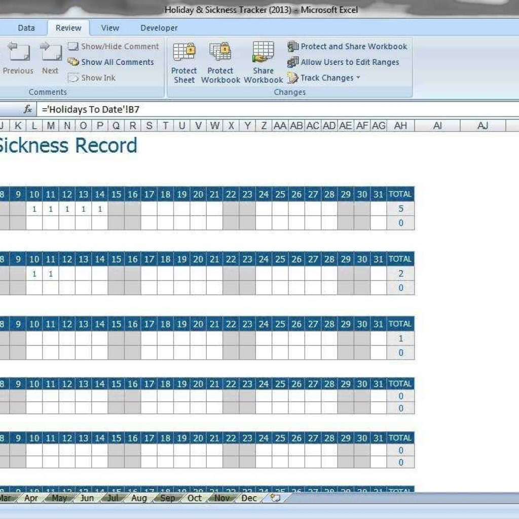 Employee Pto Tracking Spreadsheet In Vacation Tracking Spreadsheet And
