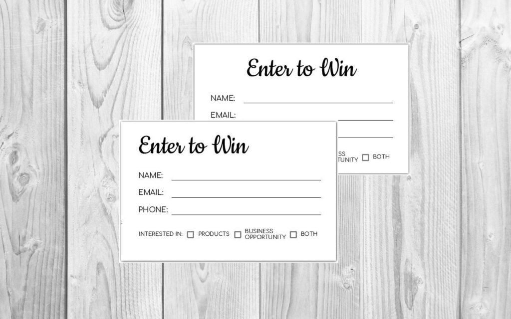 Enter To Win Template Printable Editable Enter To Win Etsy Template