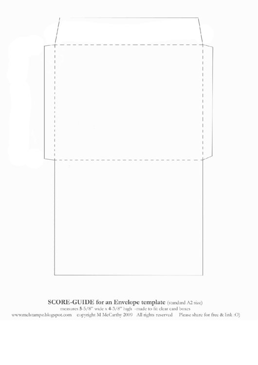 Envelope Template Standard A2 Size Printable Pdf Download