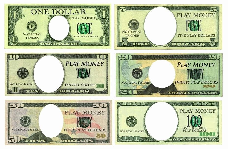 Fake Money Template Word In 2020 Play Money Template Printable Play