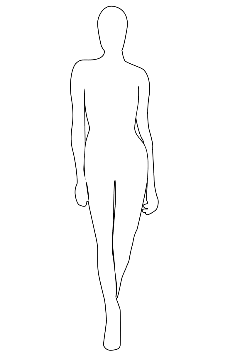 Fashion Model Outline Templates Sketch Template Mannequin Drawing 