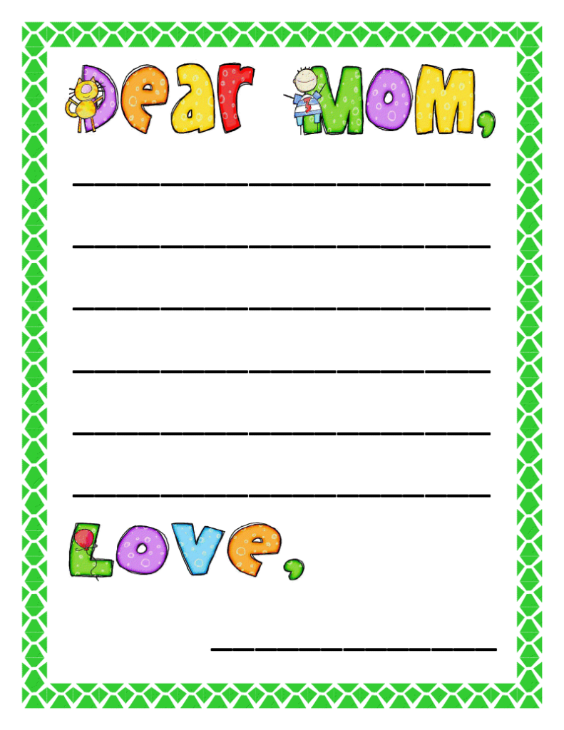 First Grade Letter Writing Paper Google Search Letter Template