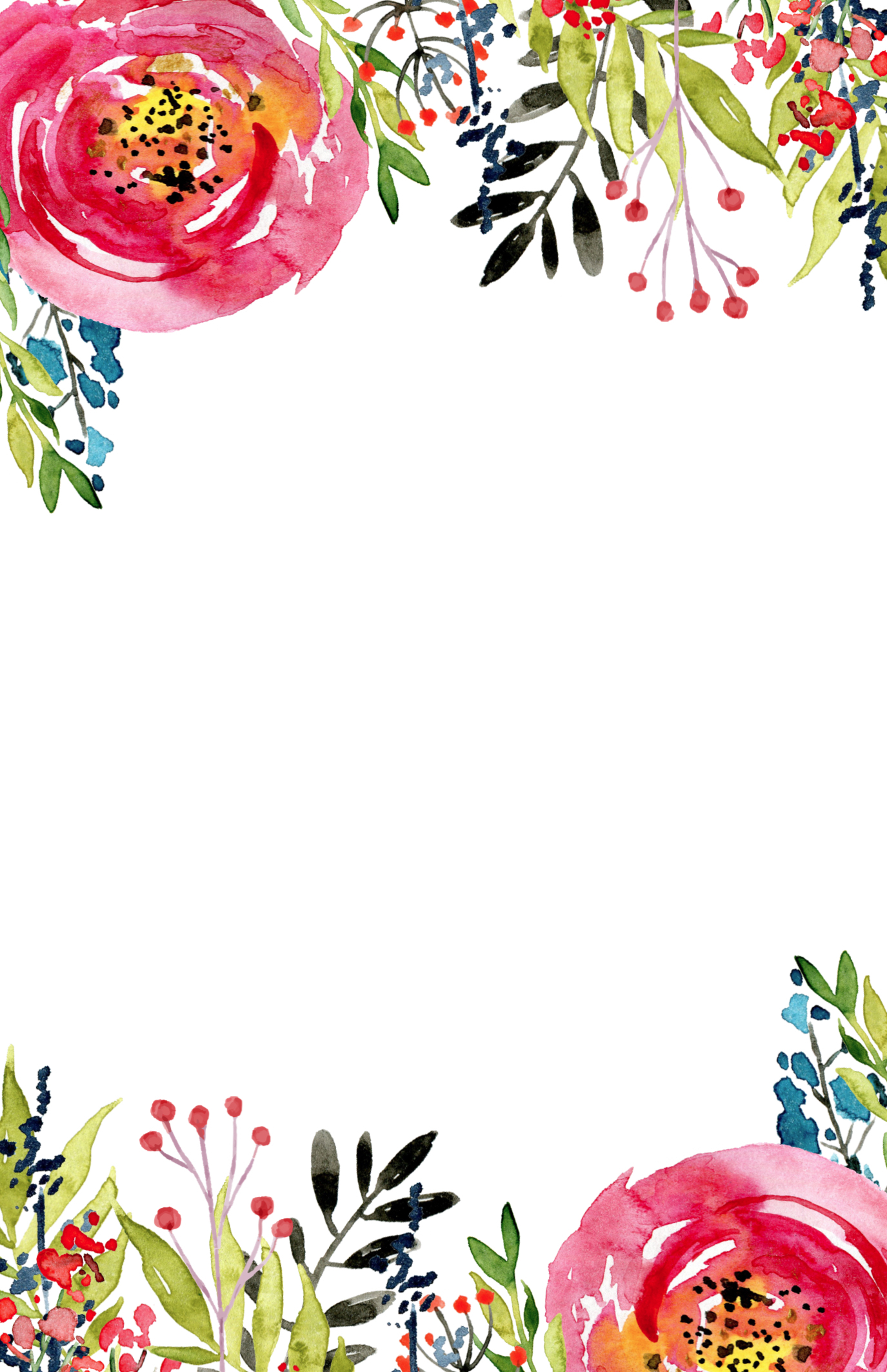 Floral Invitation Template free Printable Paper Trail Design