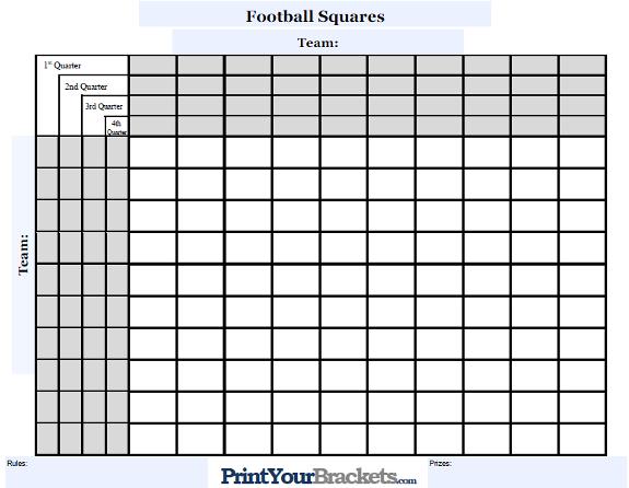 Football Squares Template Excel Template Business