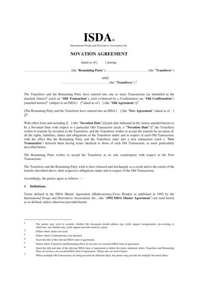 FREE 10 Novation Agreement Templates In PDF MS Word