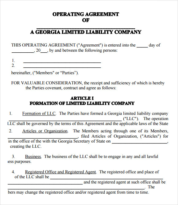 FREE 10 Sample LLC Operating Agreement Templates In Google Docs MS