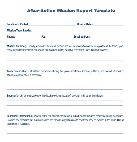 FREE 11 Sample After Action Reports In PDF Google Docs Apple Pages 