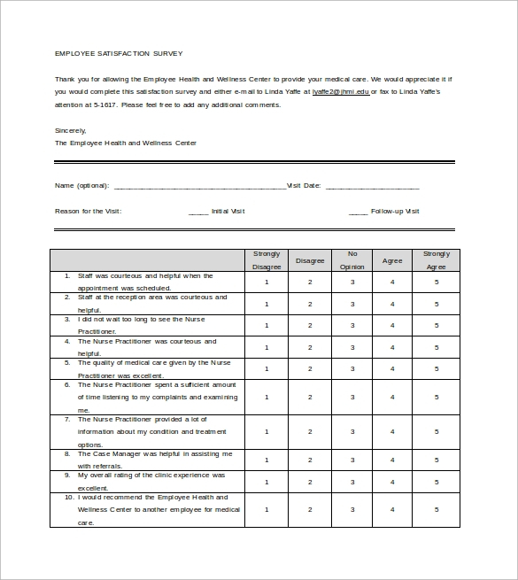 FREE 13 Sample Satisfaction Survey Templates In MS Word PDF