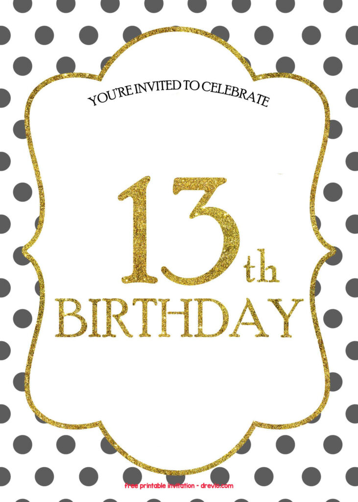 FREE 13th Birthday Invitations Templates Download Hundreds FREE