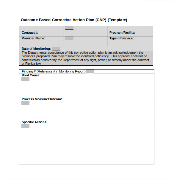 FREE 14 Sample Corrective Action Plan Templates In PDF MS Word