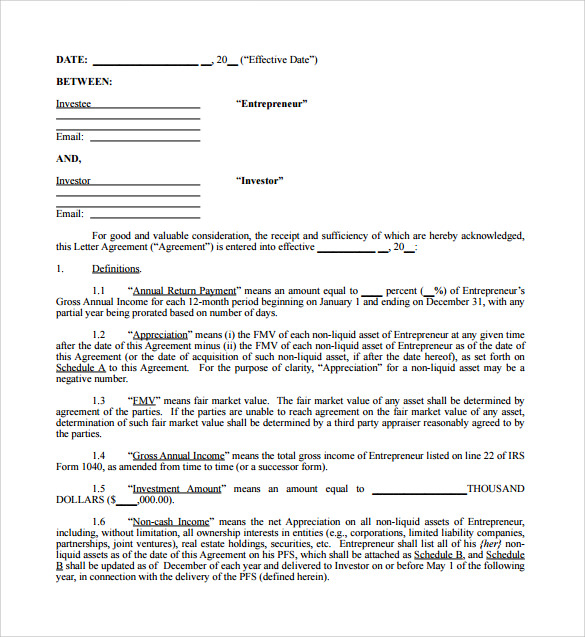 FREE 19 Investment Contract Templates In PDF MS Word Google Docs