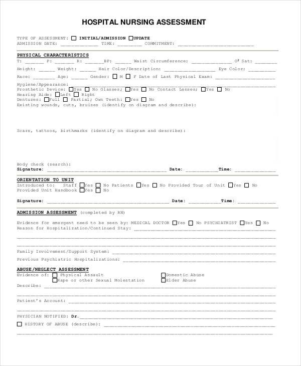 FREE 33 Sample Free Assessment Forms In MS Word PDF Excel
