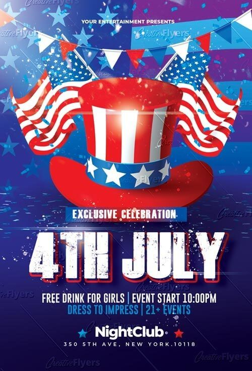 Free 4th Of July Flyer Templates Psd Flyer Template Flyer Free 