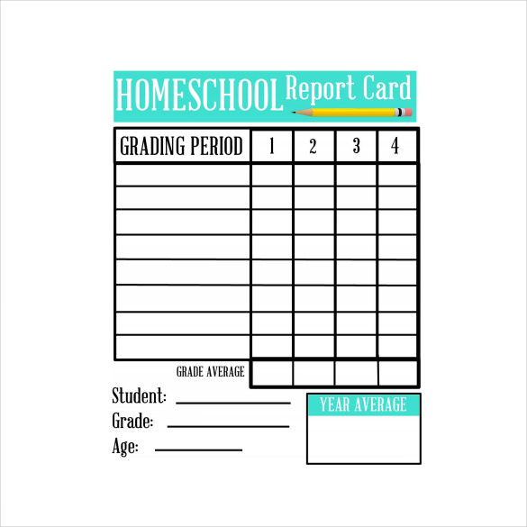 FREE 7 Sample Homeschool Report Card Templates In PDF MS Word