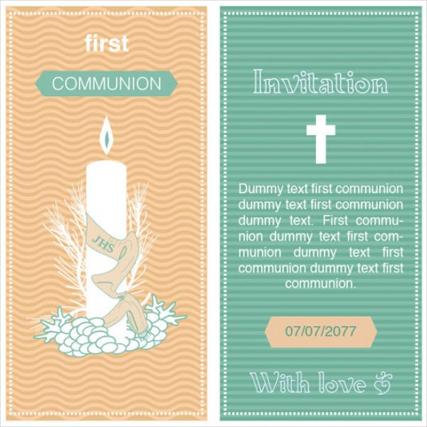 FREE 9 First Communion Invitation Designs In PSD AI