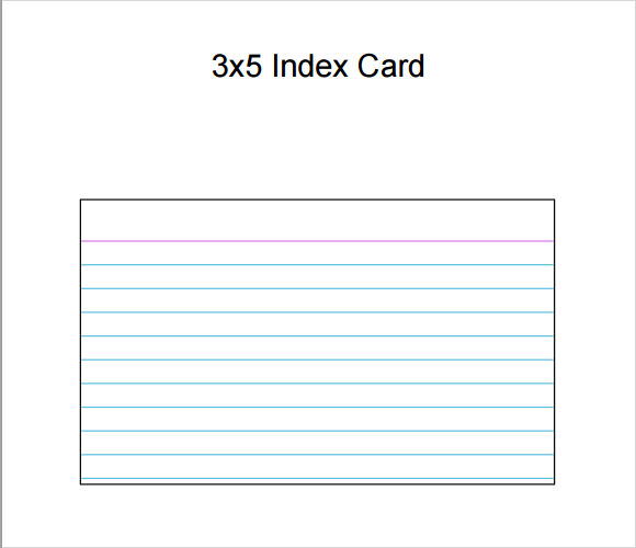 FREE 9 Index Card Templates In PDF Excel