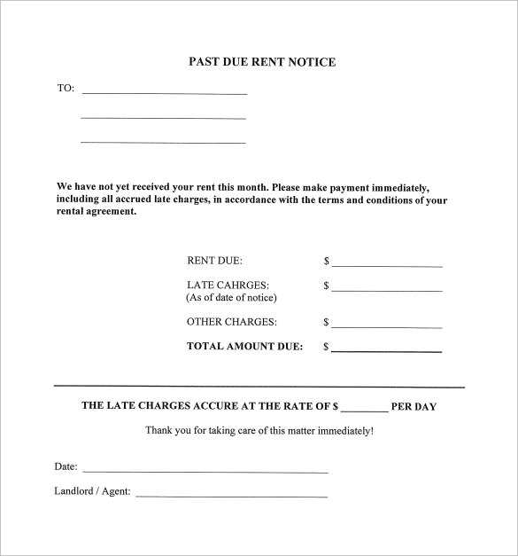 FREE 9 Late Rental Notice Templates In PDF Google Docs MS Word