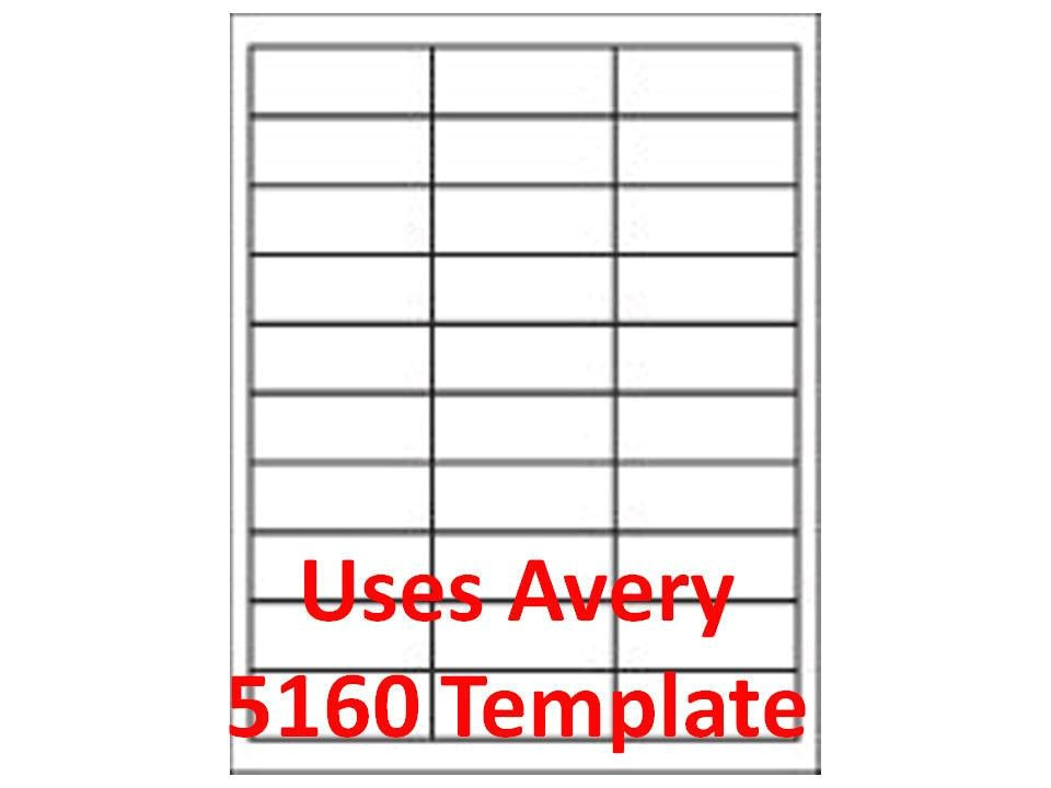 Free Avery Templates 8160 Labels Williamson ga us