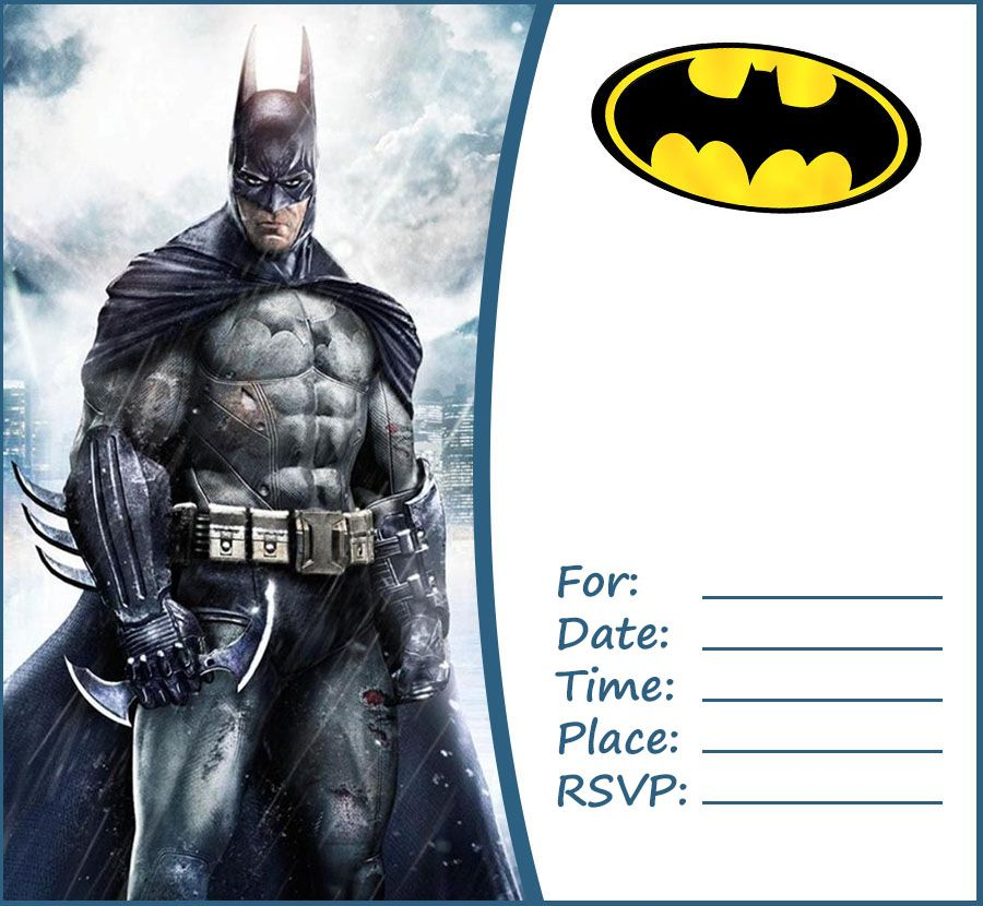 Free Batman Party Invitation Template Batman Invitations Batman