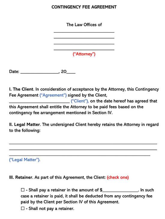 Free Contingency Fee Agreement Templates Guide Overview