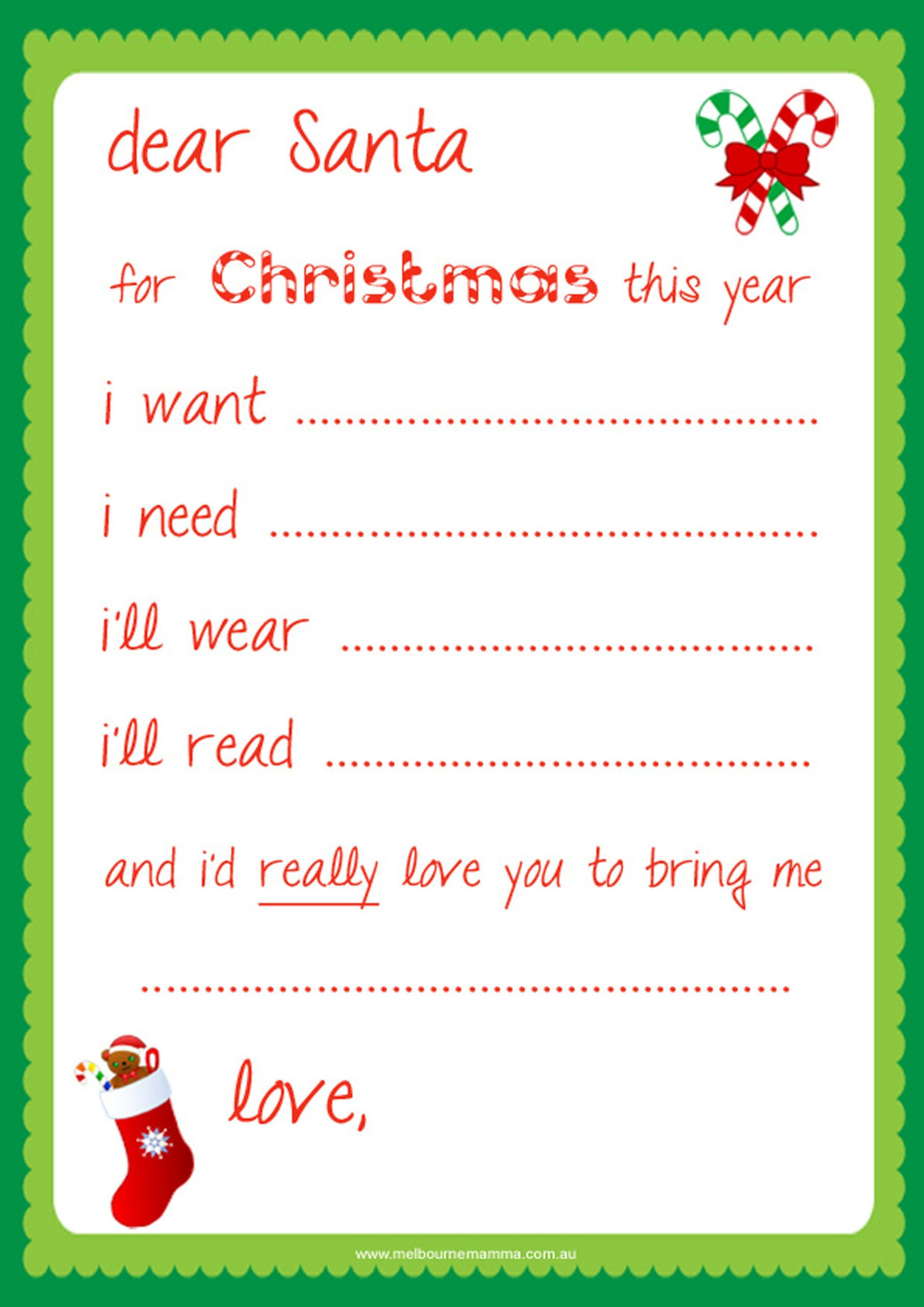 Free Dear Santa Printable Santa Letter This Might Help Perfect With 