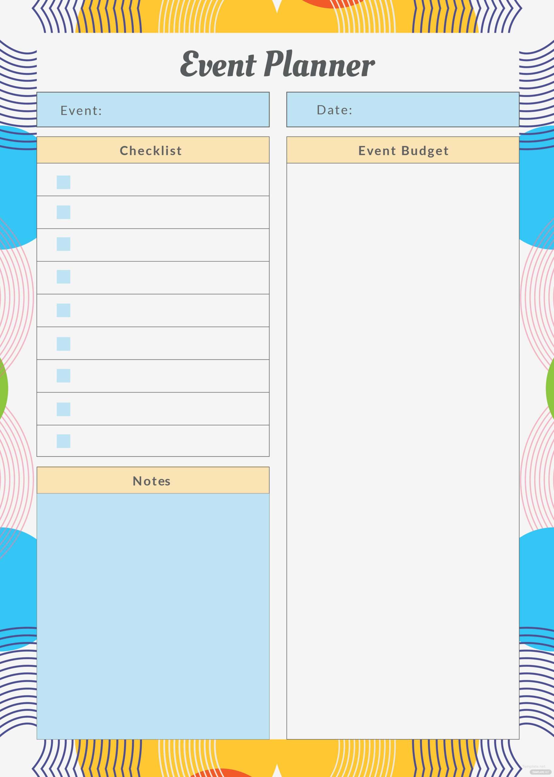 Free Event Planner Template In Adobe Photoshop Illustrator InDesign