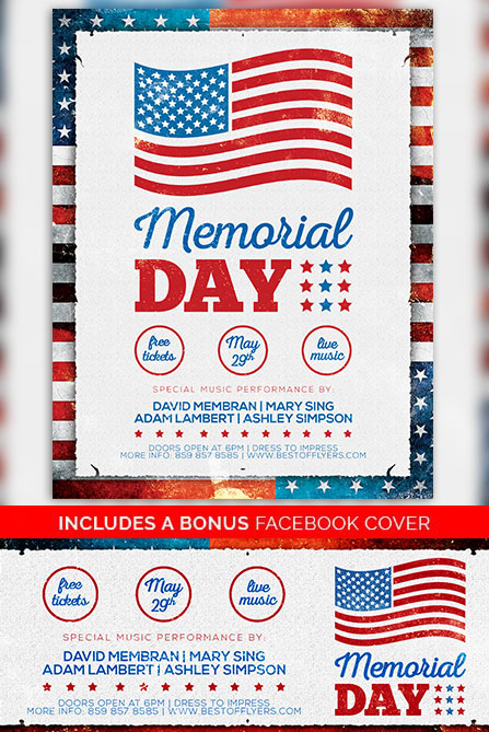 Free Memorial Day Flyer Template For Your Needs